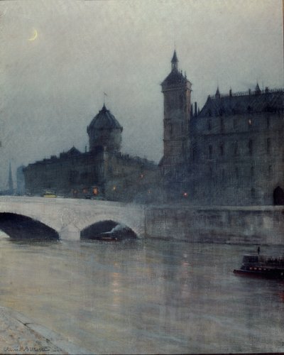 The Seine and the Conciergerie by Rene Billotte